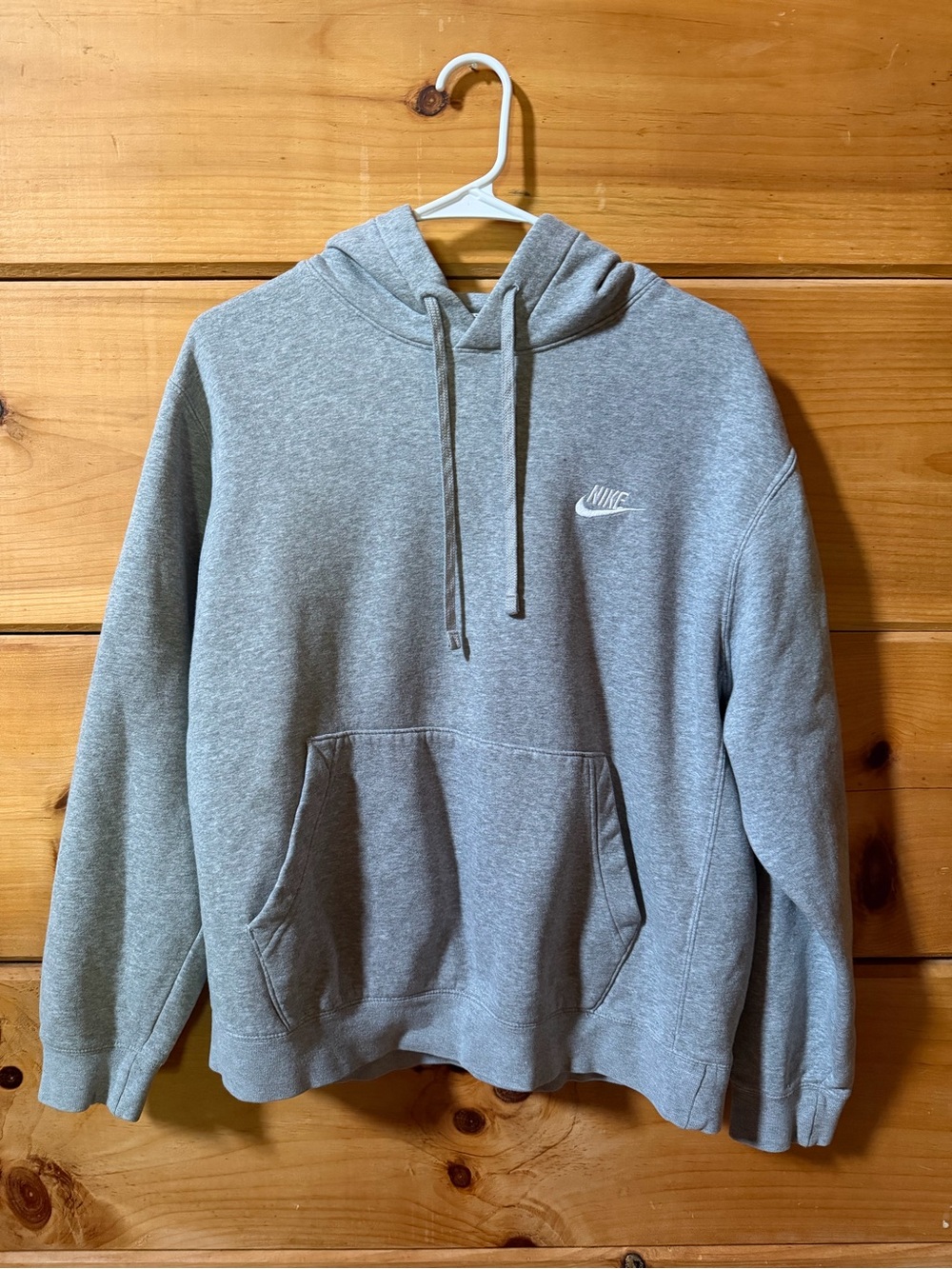Nike Grey Pullover Hoodie with Small Logo